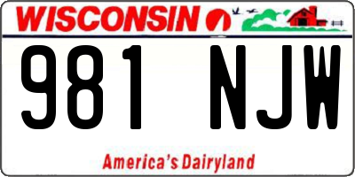 WI license plate 981NJW