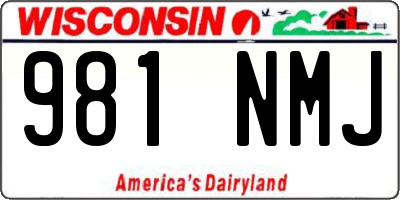 WI license plate 981NMJ