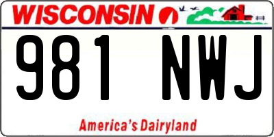 WI license plate 981NWJ