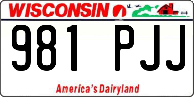 WI license plate 981PJJ