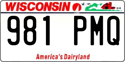WI license plate 981PMQ
