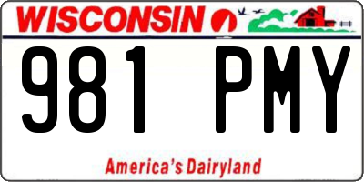WI license plate 981PMY