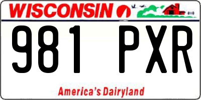 WI license plate 981PXR