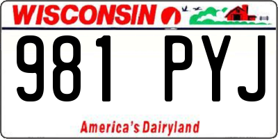 WI license plate 981PYJ