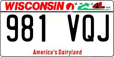 WI license plate 981VQJ