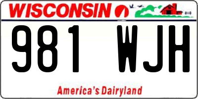 WI license plate 981WJH