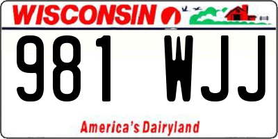 WI license plate 981WJJ