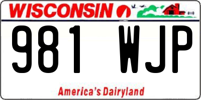 WI license plate 981WJP