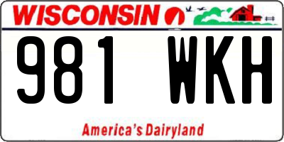 WI license plate 981WKH