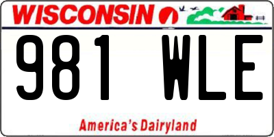 WI license plate 981WLE