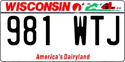 WI license plate 981WTJ