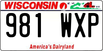 WI license plate 981WXP
