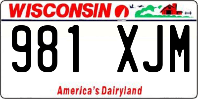 WI license plate 981XJM