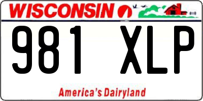 WI license plate 981XLP