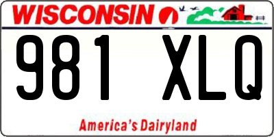 WI license plate 981XLQ