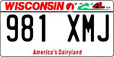 WI license plate 981XMJ
