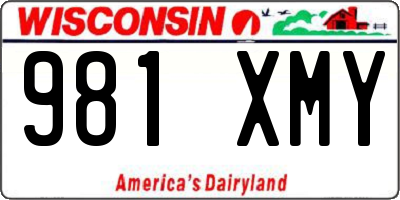 WI license plate 981XMY