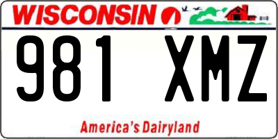 WI license plate 981XMZ