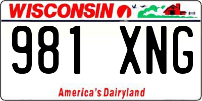 WI license plate 981XNG