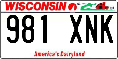 WI license plate 981XNK