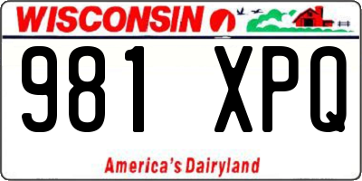 WI license plate 981XPQ