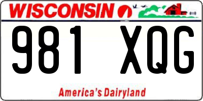 WI license plate 981XQG