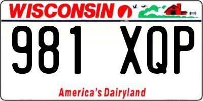 WI license plate 981XQP