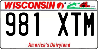 WI license plate 981XTM