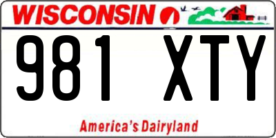 WI license plate 981XTY