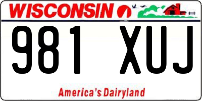 WI license plate 981XUJ