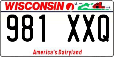 WI license plate 981XXQ