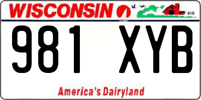 WI license plate 981XYB