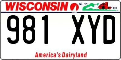 WI license plate 981XYD