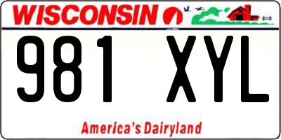 WI license plate 981XYL