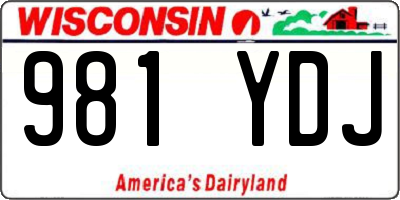 WI license plate 981YDJ