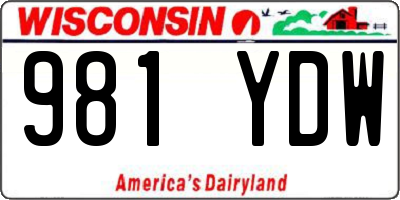WI license plate 981YDW