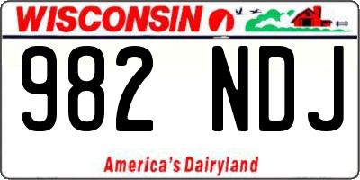 WI license plate 982NDJ