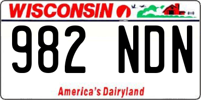 WI license plate 982NDN