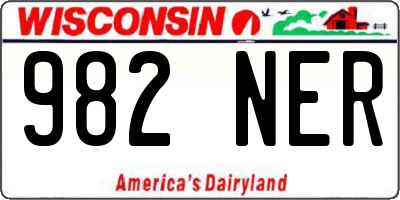 WI license plate 982NER