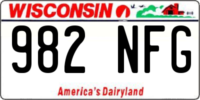 WI license plate 982NFG