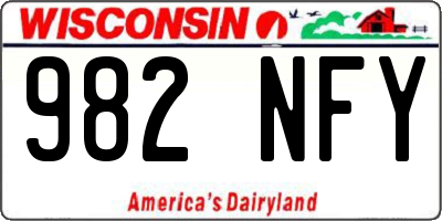 WI license plate 982NFY
