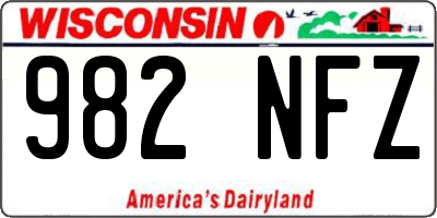 WI license plate 982NFZ