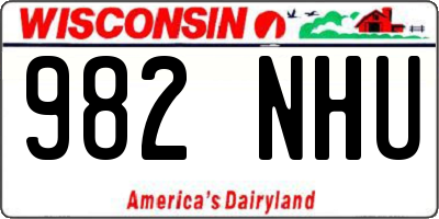 WI license plate 982NHU