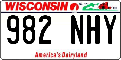WI license plate 982NHY