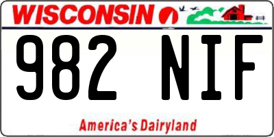 WI license plate 982NIF