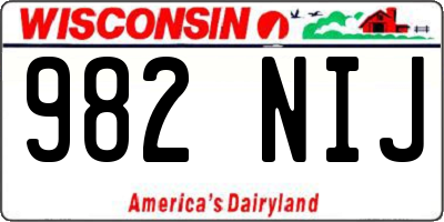 WI license plate 982NIJ