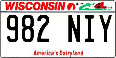 WI license plate 982NIY