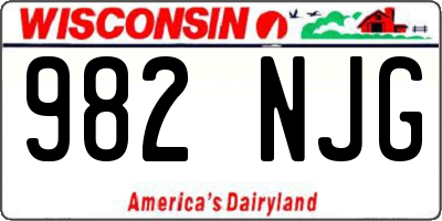 WI license plate 982NJG