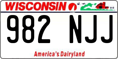 WI license plate 982NJJ