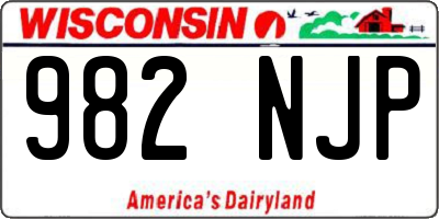 WI license plate 982NJP